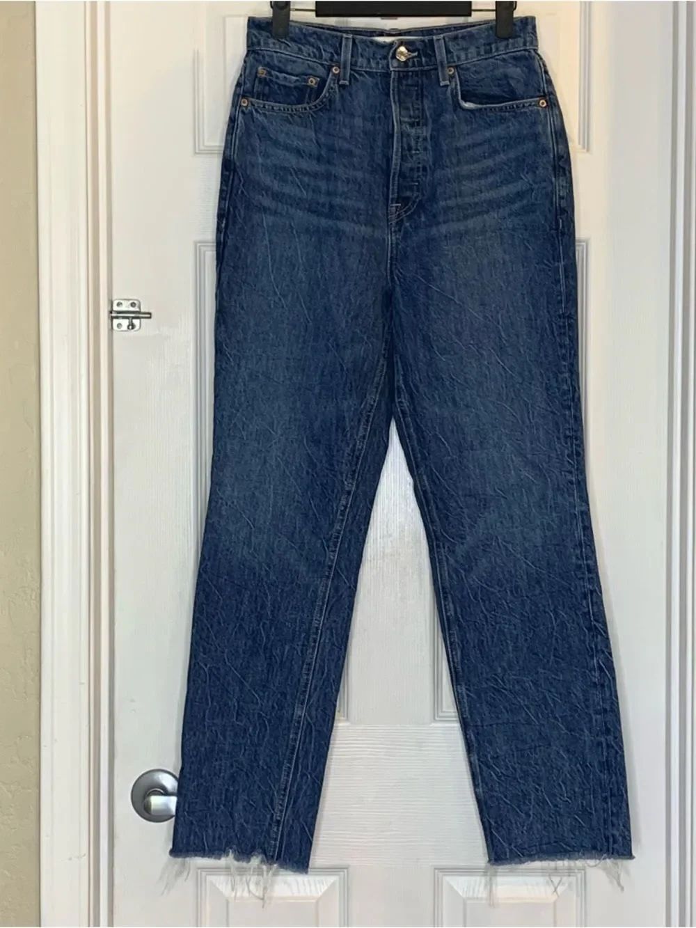 GRLFRND The Cassidy Mid-Rise Straight Button Fly Jeans Size 27